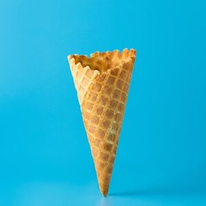 Editorial or playful ice cream cone, depending on your overall design.